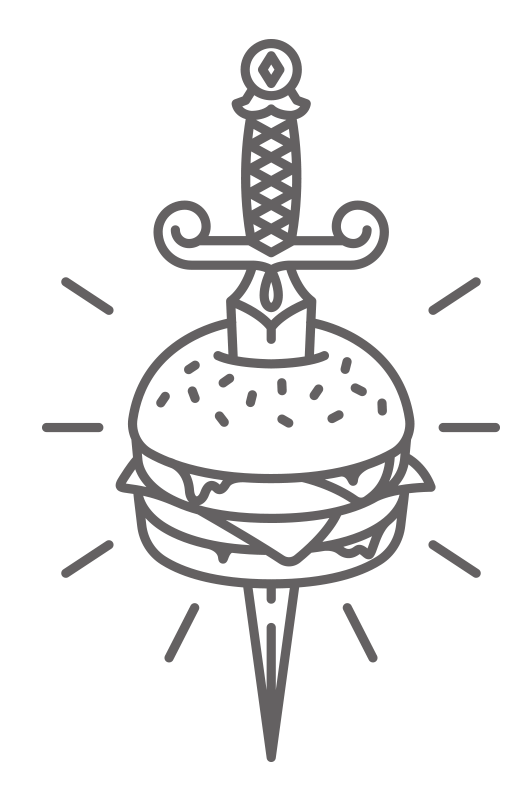 Logo Bałucki Burger - Sztylet